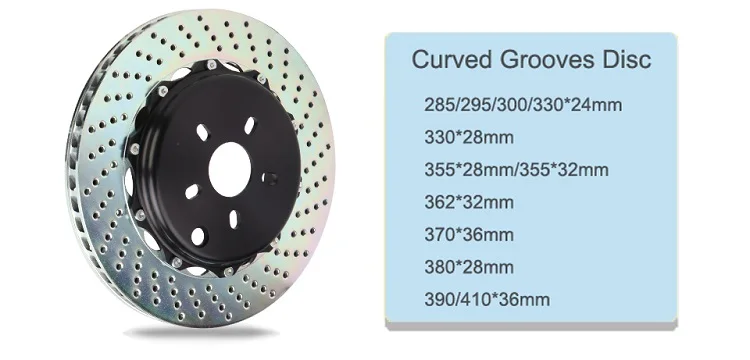 KOKO RACING drill& slotted Brake Disc 330*32mm black color center bell for lancer ex 2012 front wheel