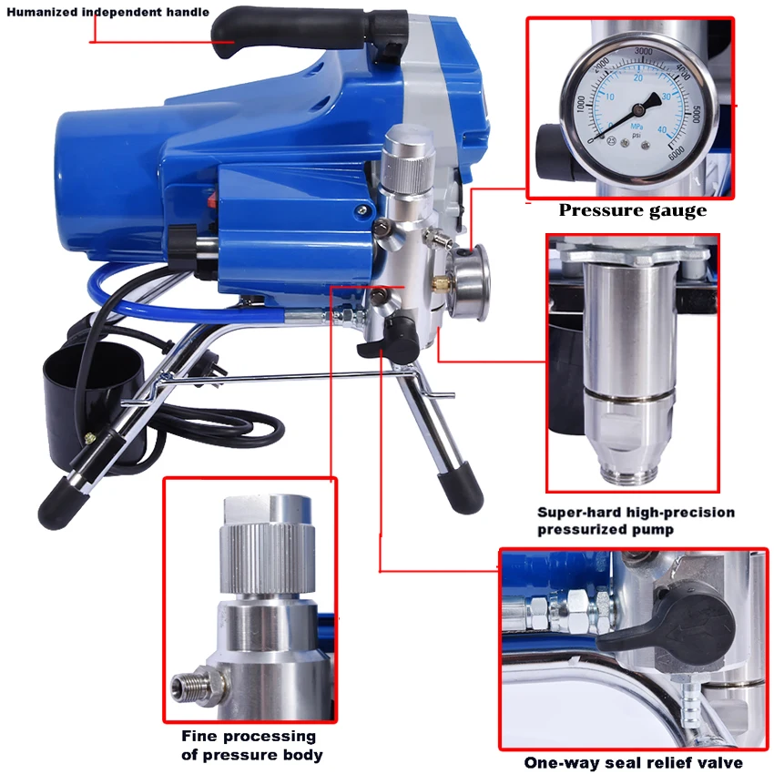 395 Professional Airless Paint Sprayer High Pressure Airless Spray Gun Airless Electric Painting Machine Spraying 220V 50Hz 395 Professional Airless Paint Sprayer High Pressure Airless Spray Gun Airless Electric Painting Machine Spraying 220V 50Hz