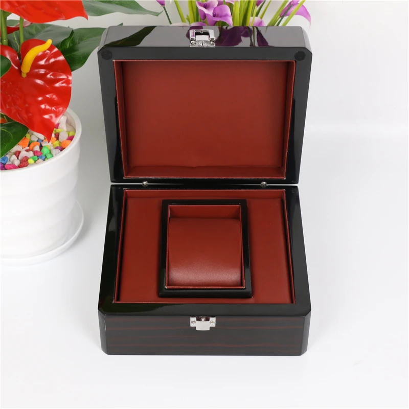 Piano Paint Watch Storage Box With Lock Black Watch Boxes Fashion