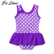 Детский купальник бикини для маленьких девочек; купальный костюм в горошек для малышей; 1 шт.; пляжная одежда; купальный костюм для девочек; летний купальный костюм для малышей