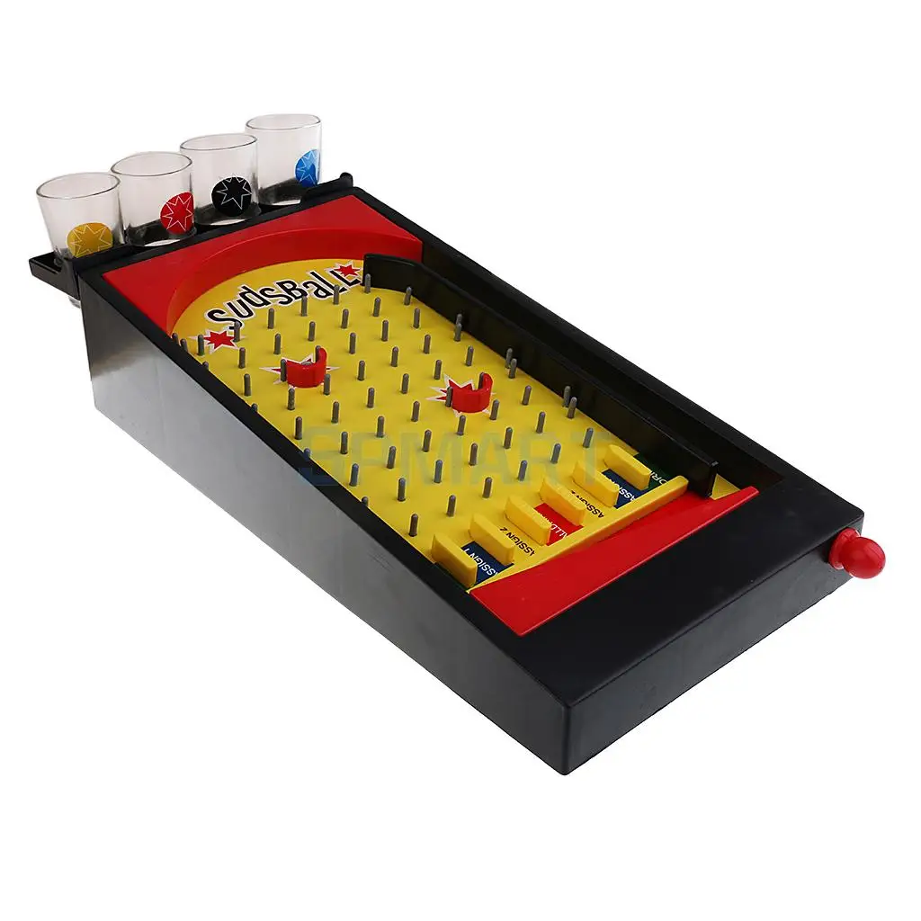 Sudsball Drinking Game Pinball Machine Set with Shot Glass Party Supplies Board Game Wine Games for Adult Drinking Game