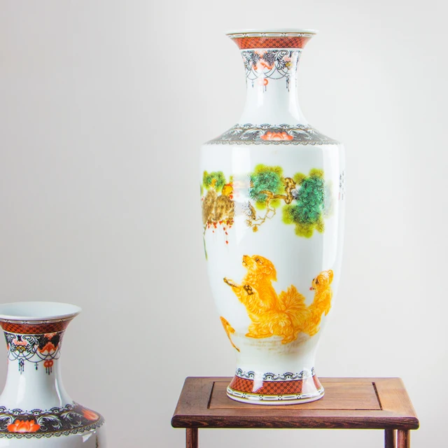 New Arrival Classic Traditional Antique Jingdezhen Chinese Porcelain Flower Vase For Home Office Decor 3