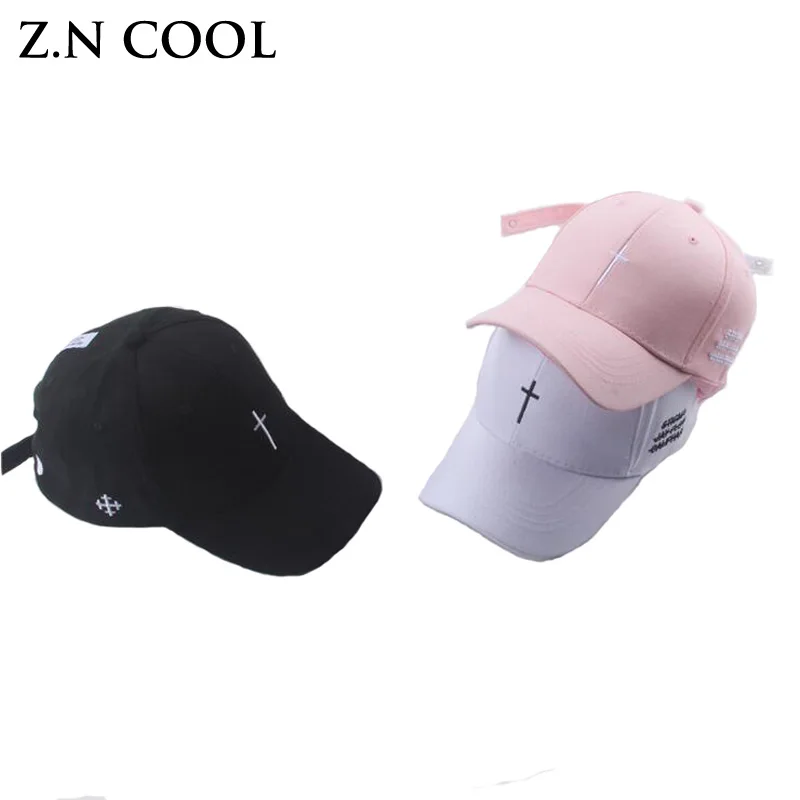 [Z.N COOL] Спаситель Иисус Вышивка Креста Бейсбол Кепки Гольф Snapback Шапки для Для