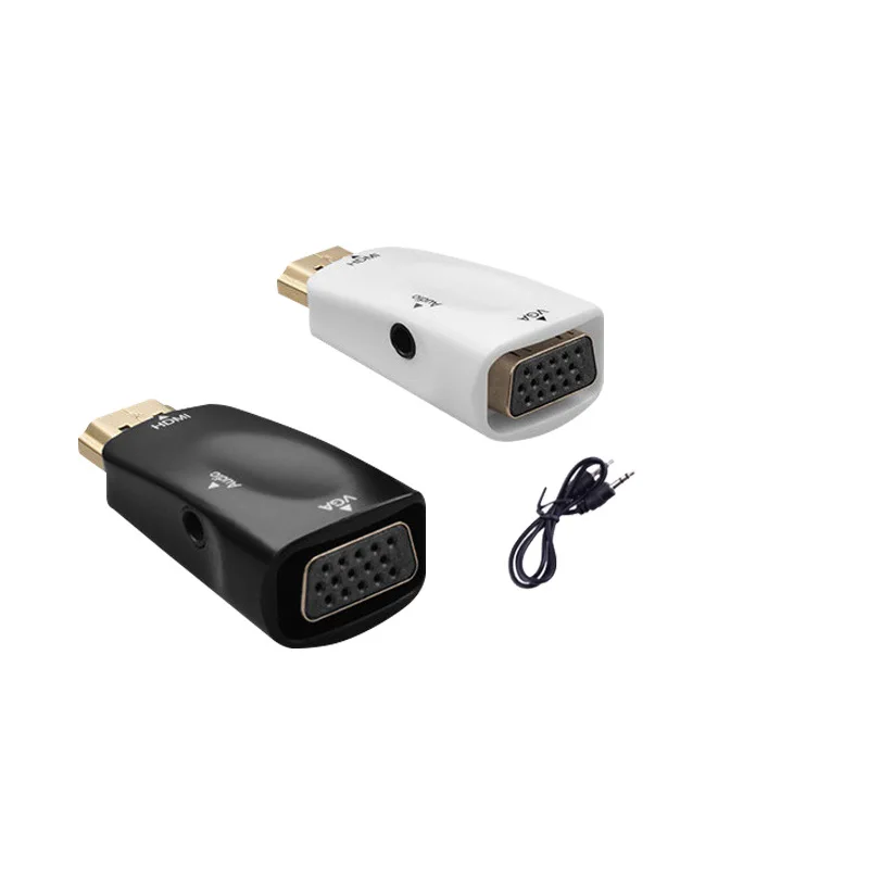 Конвертер HDMI в VGA с аудиокабелем Поддержка HD 1080 P для Xbox X360 PS3 PS4 портативных ПК ТВ