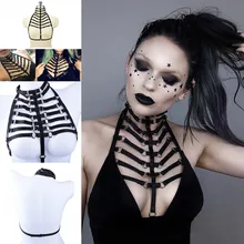 2019 nueva vendaje punk arnés de cuerpo, desgaste de Rave fiesta reina de lencería Sexy correas de cinturón de la Jarretera arnés | arnés Bustier Top para las mujeres(China)