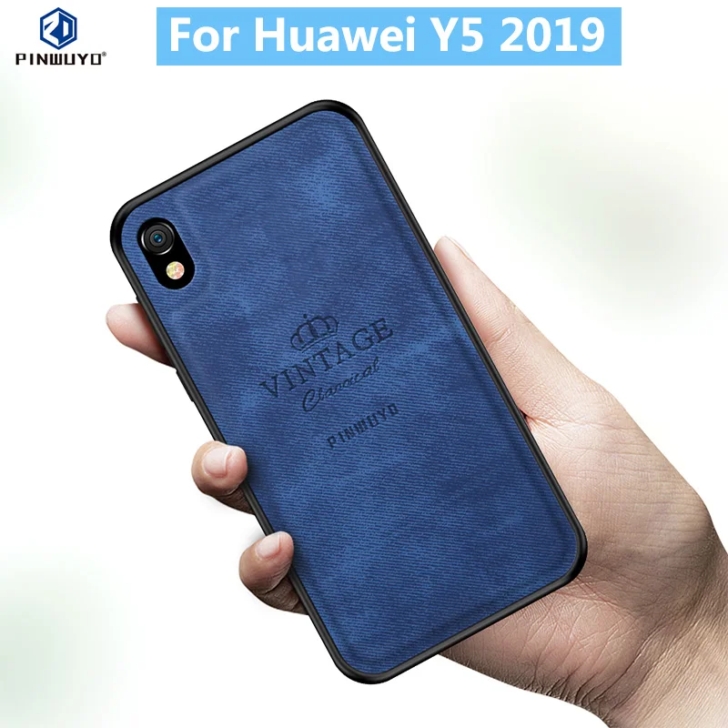 

For Huawei Y5 2019 Original PINWUYO VINTAGE PU Leather Protective Phone Case for Huawei Honor 8s Shockproof Case