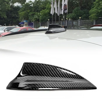 

Carbon Fiber Car Antenna Cover Shark Fin Sticker Glossy Black Replacement Useful