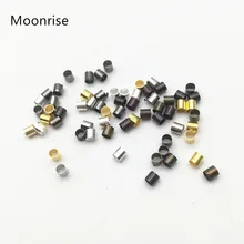 500 шт, 1,5 мм, 2,0 мм, 2,5 мм, Обжимные шарики, трубчатые шарики Spacer Терминаторы, Платиновые наконечники для рукоделия, изготовления ювелирных изделий, без никеля, HK175