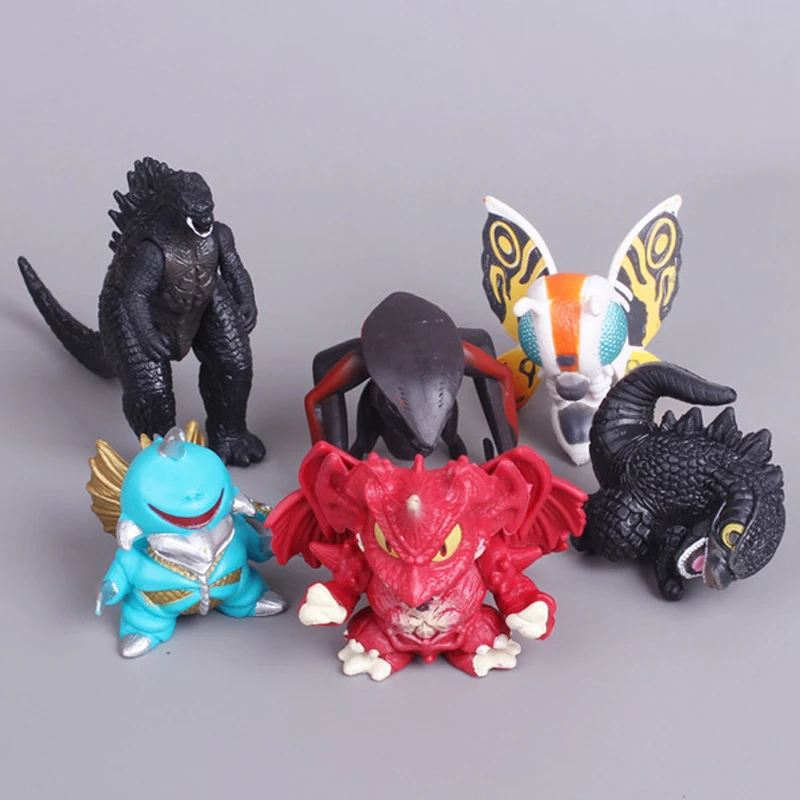

Gojira ultraman dolls PVCaction figures toys anime Children's favorite characters collection dinosaur 6pcs/set toys