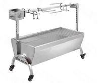 135cm Stainless Steel BBQ Pig Lamb Goat Chicken Spit Roaster Rotisserie Spit;Commercial Hog Roast Machine 1