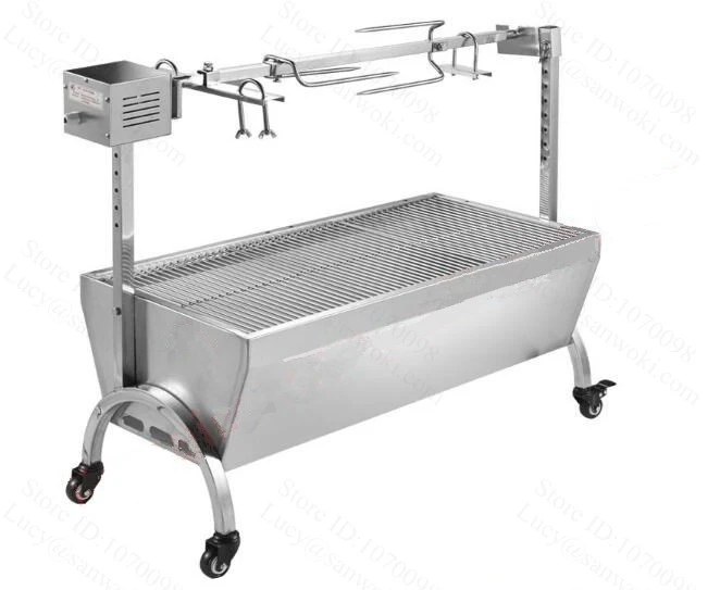135cm Stainless Steel Bbq Pig Lamb Goat Chicken Spit Roaster Rotisserie