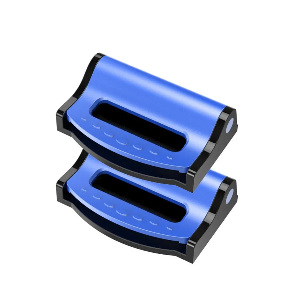 2 шт. Универсальный Автомобильный Зажим для ремня безопасности регулируемая Автоматическая Стопорная Пряжка пластиковый зажим 4 цвета аксессуары для интерьера автомобиля-Стайлинг - Название цвета: blue