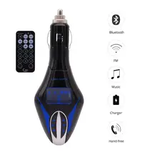 Nuovo Design Car Kit Lettore MP3 Bluetooth Trasmettitore FM vivavoce Caricatore Ricevitore Radio con Schermo LCD Supporto SD Card/USB/AUX