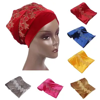 

Muslim Women Velvet Long Tail Scarf Hat Turban Wrap Cap Islamic Hijab Hair Loss Cancer Caps Hijabs Headscarf Arb UAE 170*26cm