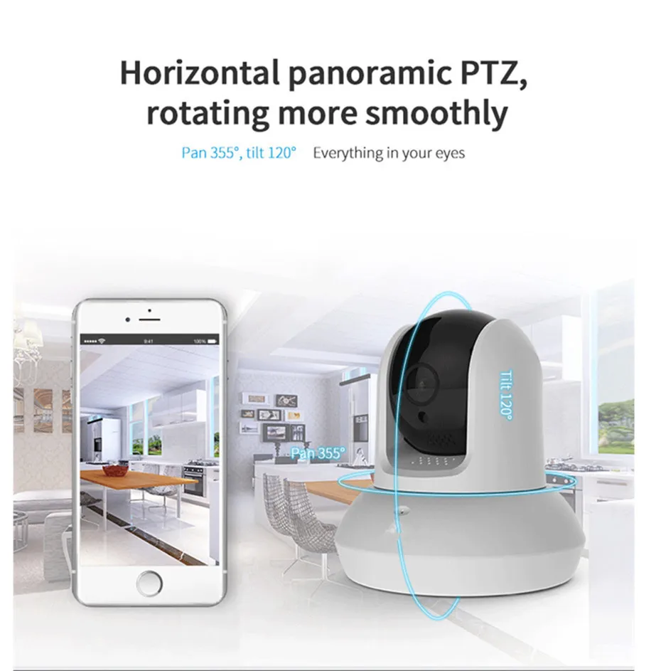 2--Geeklink 1080P HD Webcam Wireless Wifi Security IP Camera Surveillance Night Vision Camera Remote APP Wifi Control Intercom