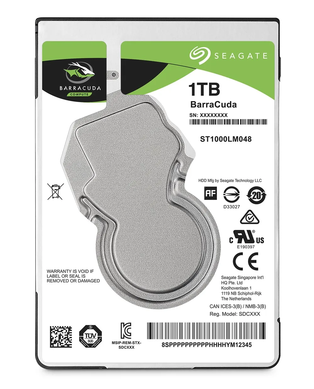 

Seagate Barracuda Barracuda Da 2.5 ", 2.5", 1000 gb, 5400 rpm, Serial ATA III, 128 mb, HDD