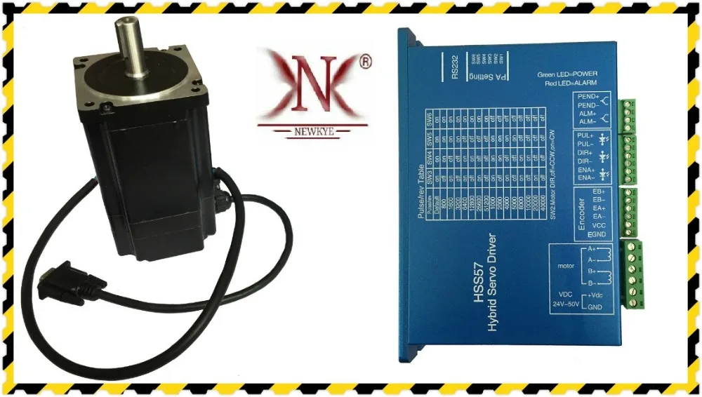 

Nema 24 3N.m Hybrid servo motor and driver/ closed loop stepper motor package
