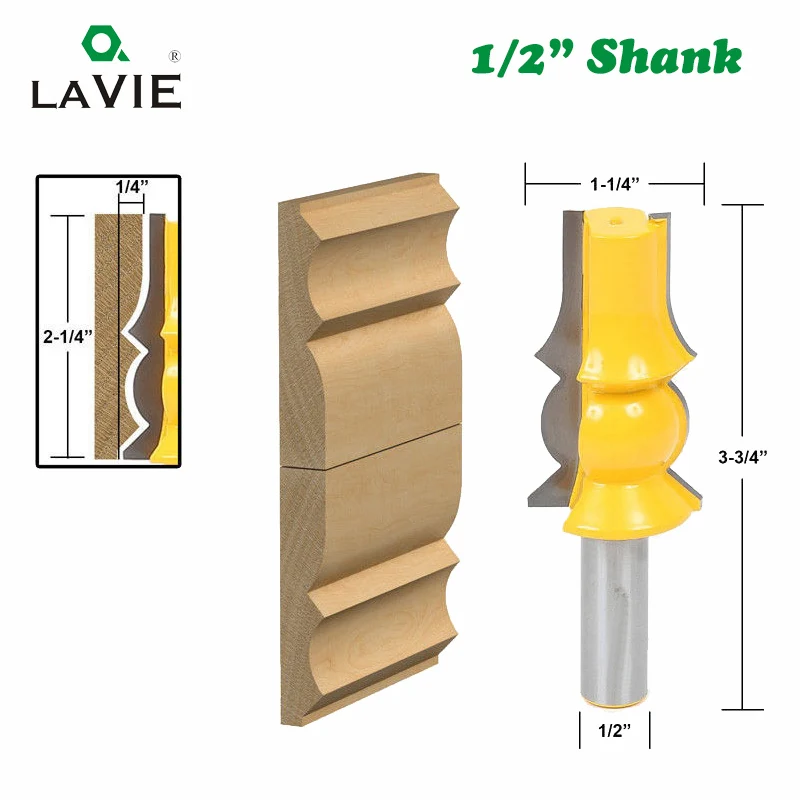 LA VIE 3 шт. 12 мм 1/" хвостовик коронки литья фреза линия деревообрабатывающий режущий шип резак для дерева Деревообрабатывающие инструменты MC03115