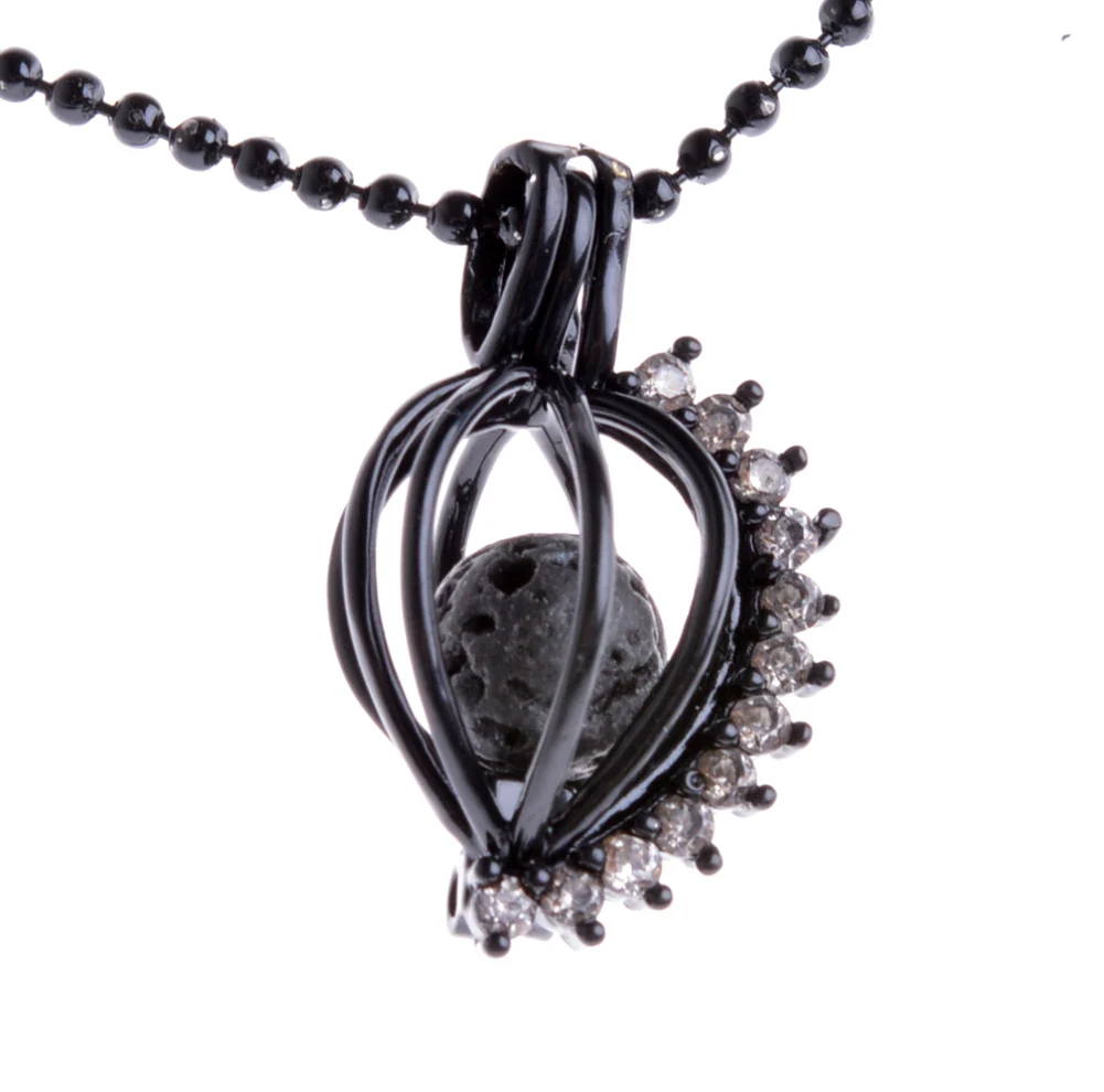 Ожерелье с кулоном из лавы распылителем эфирного масла 70 см|pendant necklace|lava necklaceball