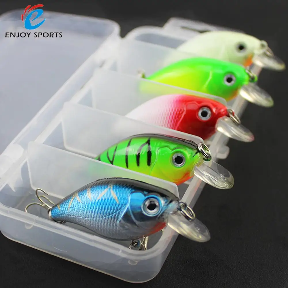 Spuer Sell 5Pcs/Lot Fishing Lure Artificial Hard Bait Fake Lure Crank