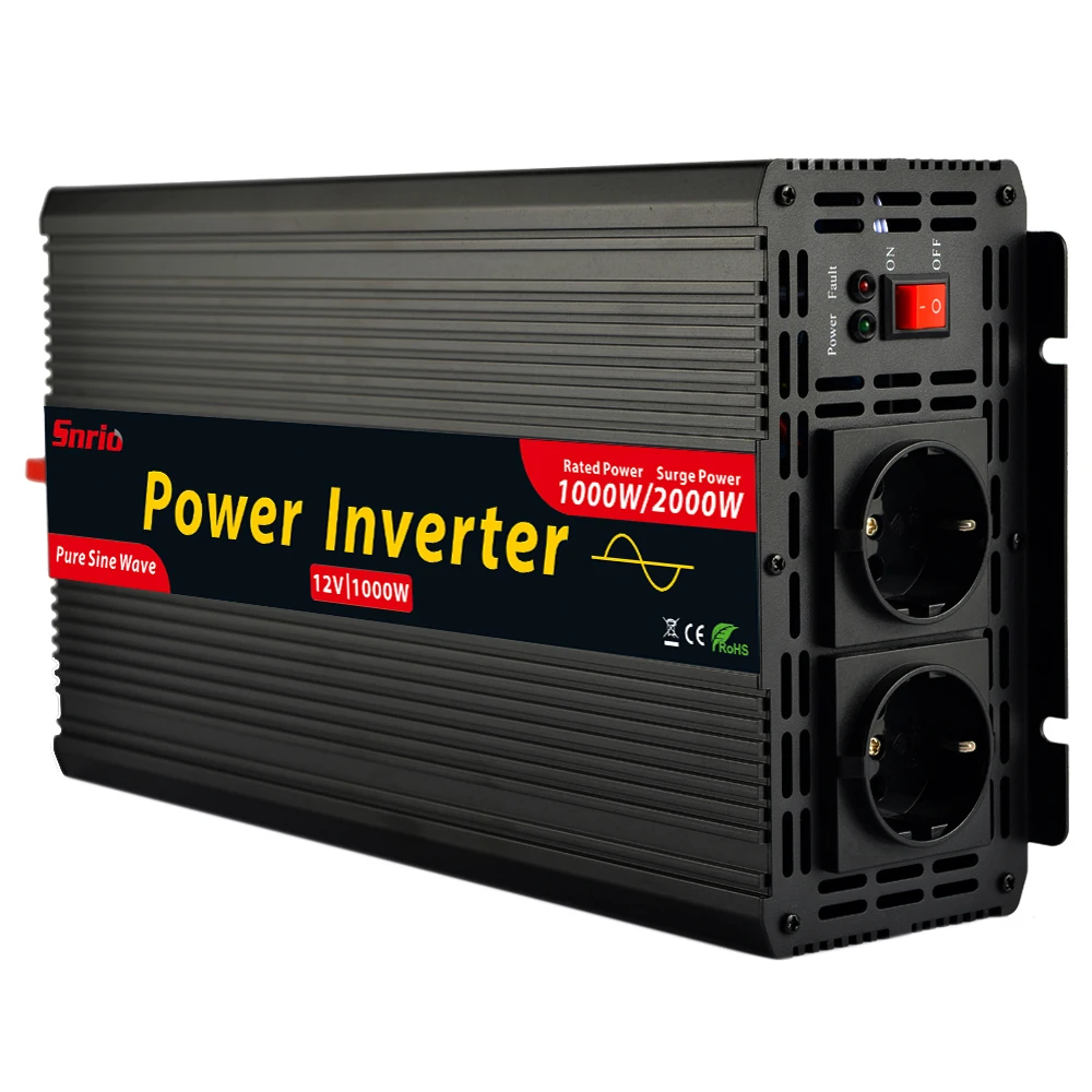 

Newest high efficient DC 12V to AC 220V 1000w max 2000w pure sine wave power inverters