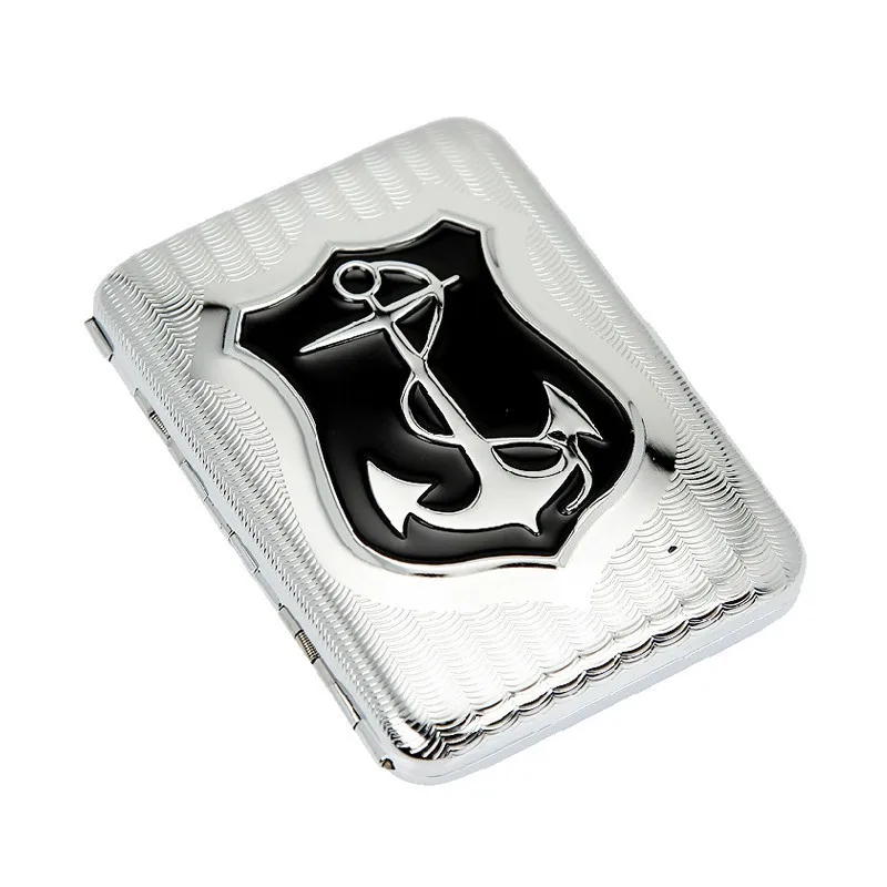 16 cigarette weigh anchor Chrome plated brass cigarette case clip box cigarette box03