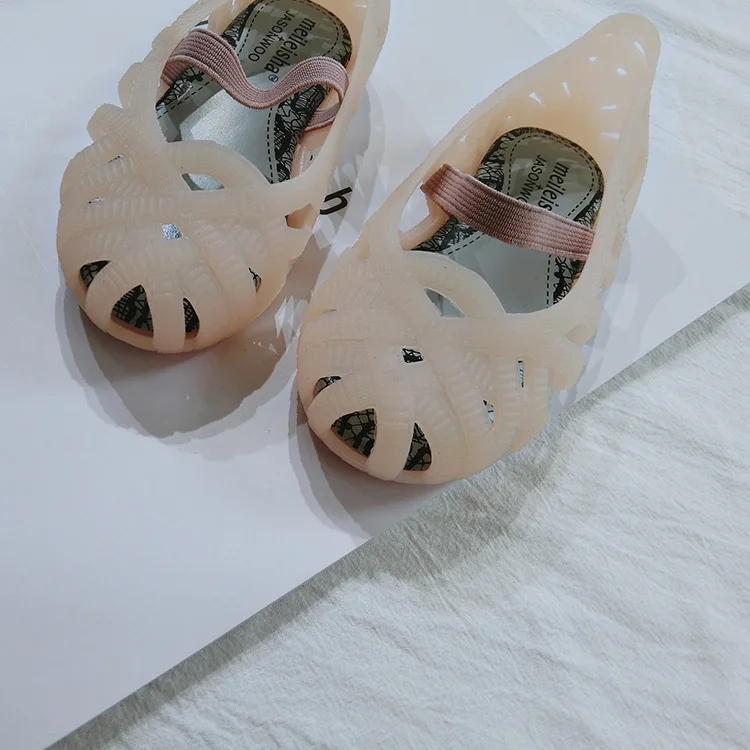 Mini Melissa/Новинка года; 3 цвета; римские прозрачные сандалии для девочек; дышащая обувь для девочек; женские пляжные сандалии; 22,5-24,5 см