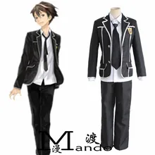Anime japonés Guilty Crown OUMA SHU cosplay uniformes Escolares traje completo: capa + pant + tie