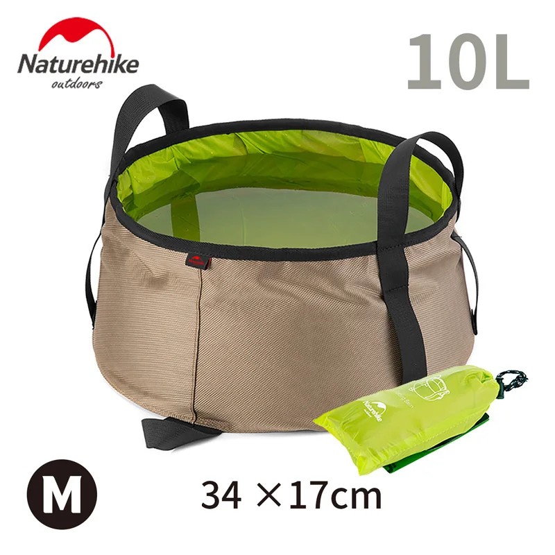 Naturehike 10L сумка для воды умывальник легкий складываемый контейнер для воды открытый кемпинг душ ведро NH15Z002-L - Цвет: M Green