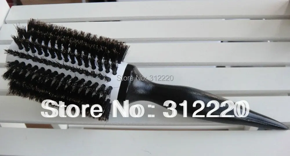 16 ряд керамическая щетка для волос профессиональная щетка для волос/ натуральный кабана щетина щетки для волос, размер: 25* dia 6,8 см