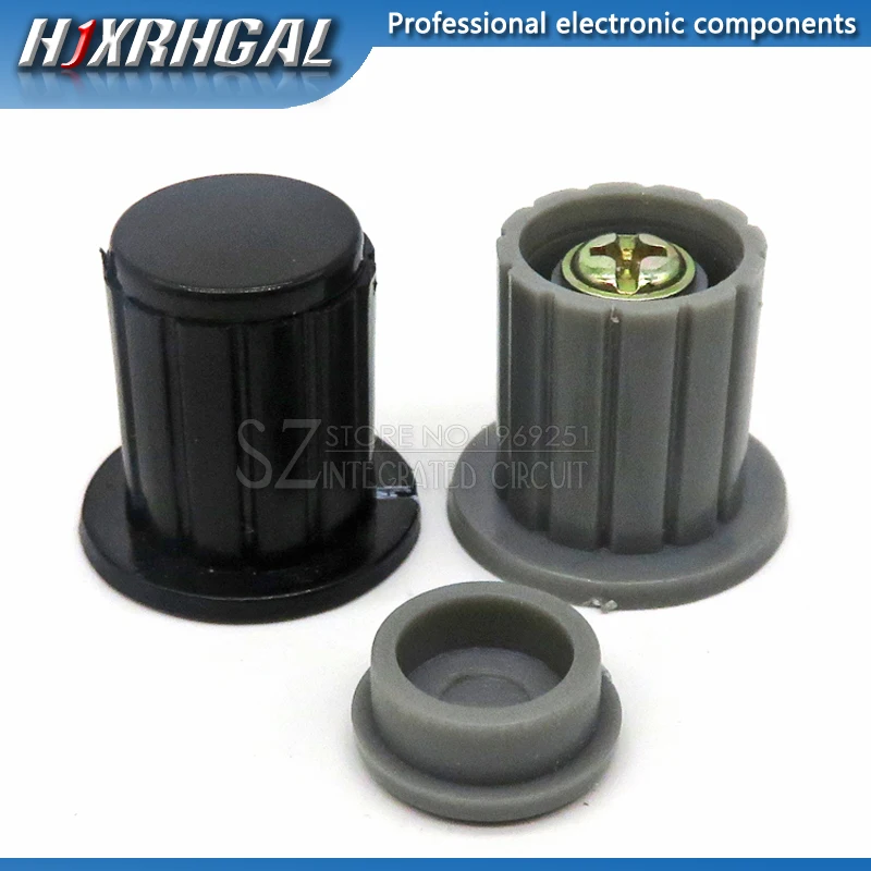 

5PCS black grey knob button cap is suitable for high quality WXD3-13 2W WXD3-12 1W turn around special potentiometer knob