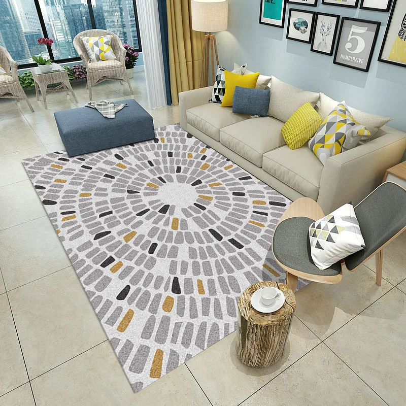 Simple Living Room Bedroom Printed Large Carpet Big Size ...