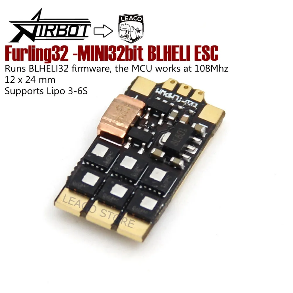

Furling32 MINI - 32bit BLHELI ESC 12 x 24 mm Supports Lipo 3-6S BLHELI32 firmware for quadcopter frame