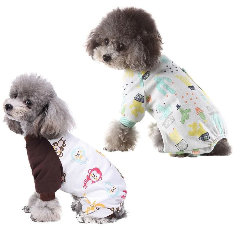 Собачья Пижама хлопковый комбинезон одежда для домашних животных ромашка Одежда для собак для маленьких собак мягкая одежда для щенков комбинезон Ropa Para Perro для щенка