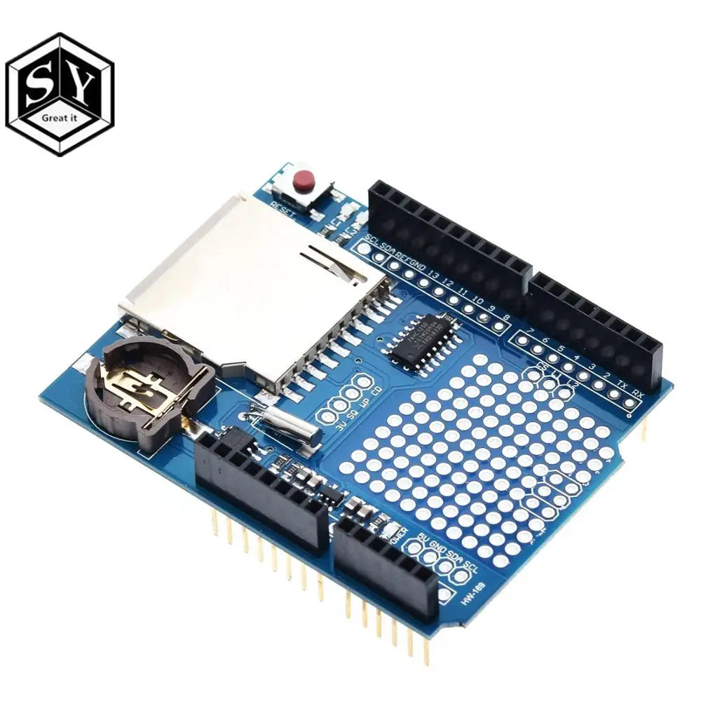 Новый модуль регистратора данных для arduino UNO щит V1.0 SD карты arduino|Интегральные