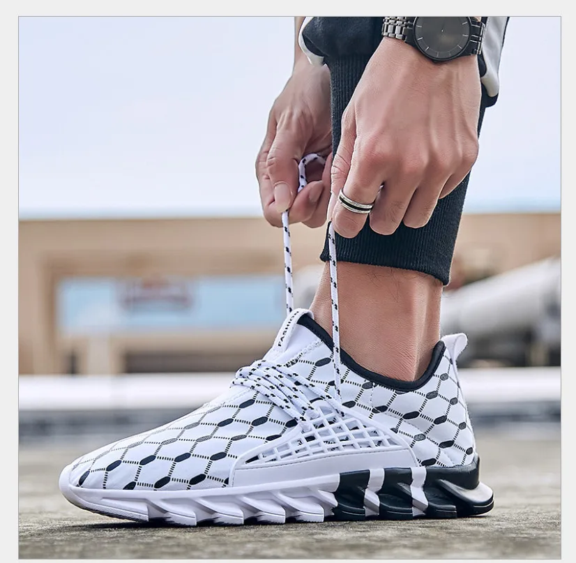

2019 new running shoes with mesh face men's lightweight breathable sports shoes authentic wholesale