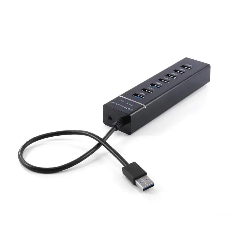 7 порты и разъёмы USB 3,0 концентратор Splitter супер скорость 5 Гбит/с USB 3,0 расширитель для портативных ПК компьютер