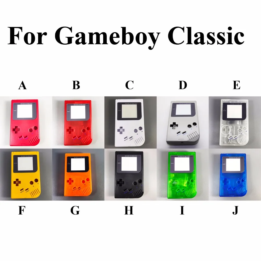 1set 14 color to choose For Gameboy Game Boy OEM Console Shell Case Housing With Screen & Conductive D-pad full parts