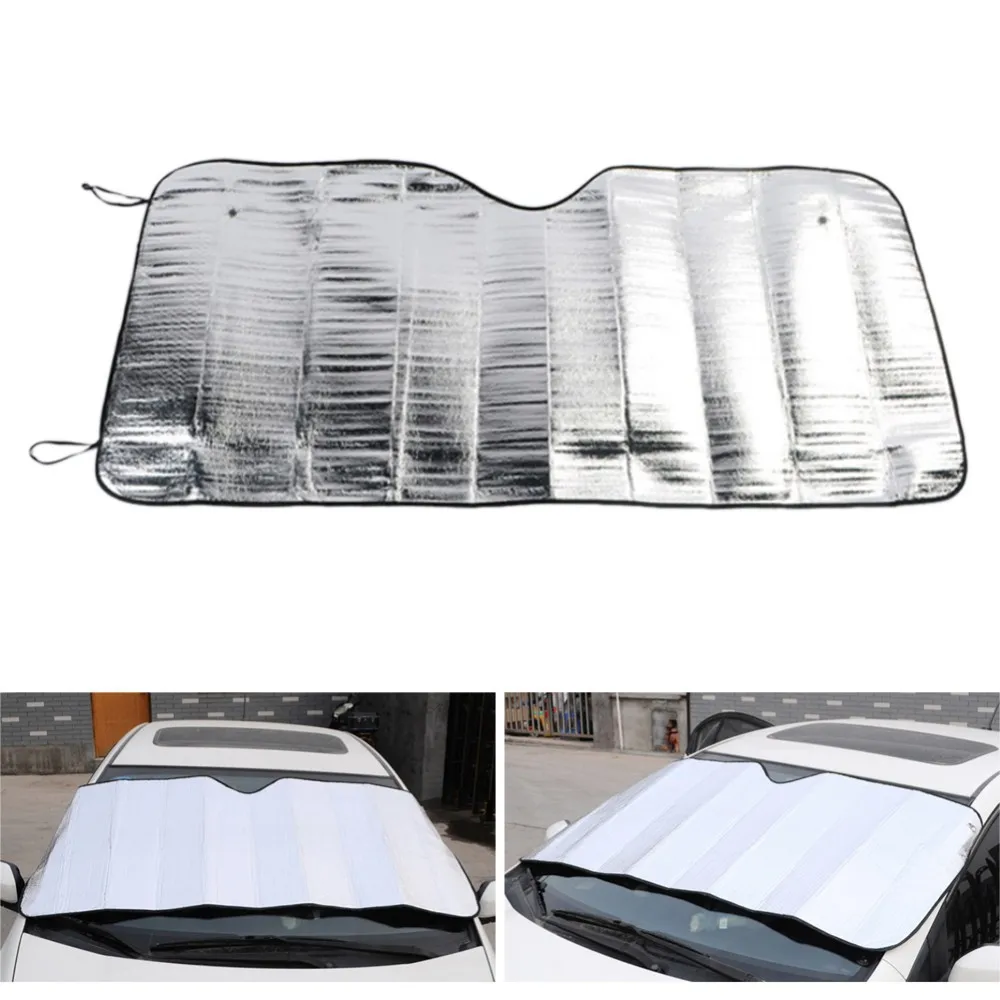 Universal Sonnenschutz Auto Sonnenblende Frontscheibe Dick Sonnenschirm Silber