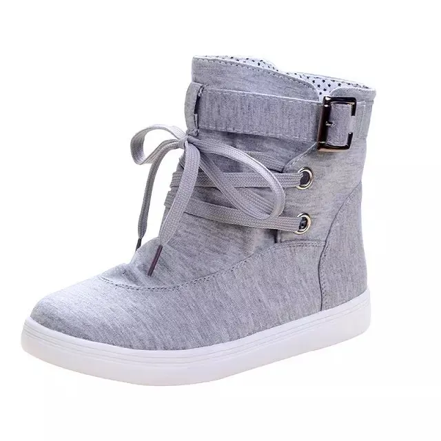 

2018 New High-up Canvas Shoes Female Korean Edition Fashion Student Leisure Air-breathing Flat-soled Shoes Ladies Branded Shoes