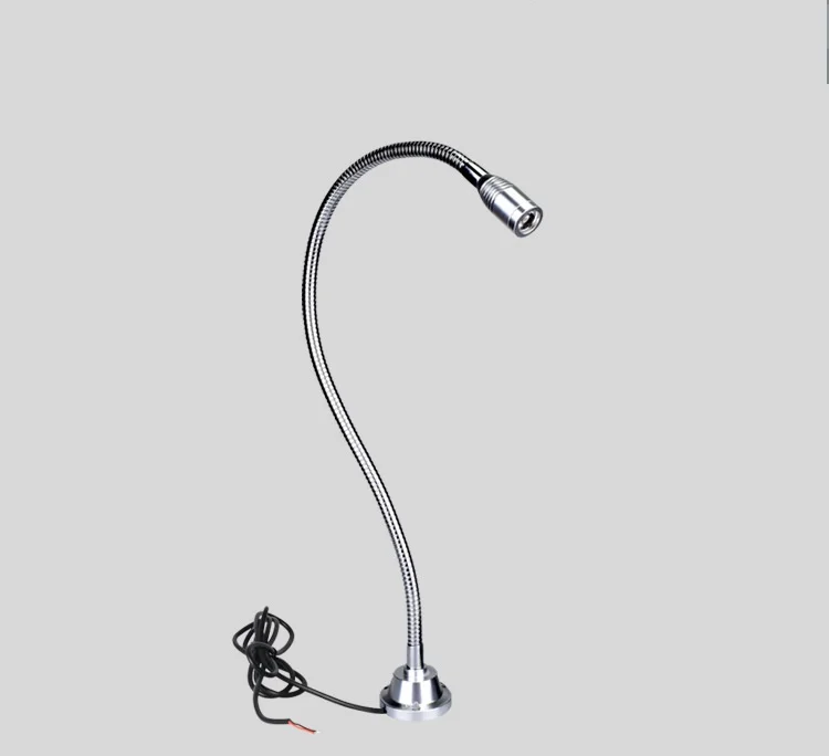 

1W Small Equipment Machine Light LED Micro Machine Work Lights Bolt on Industrial Lighting Aluminum Screw Fixed Gooseneck Lamp