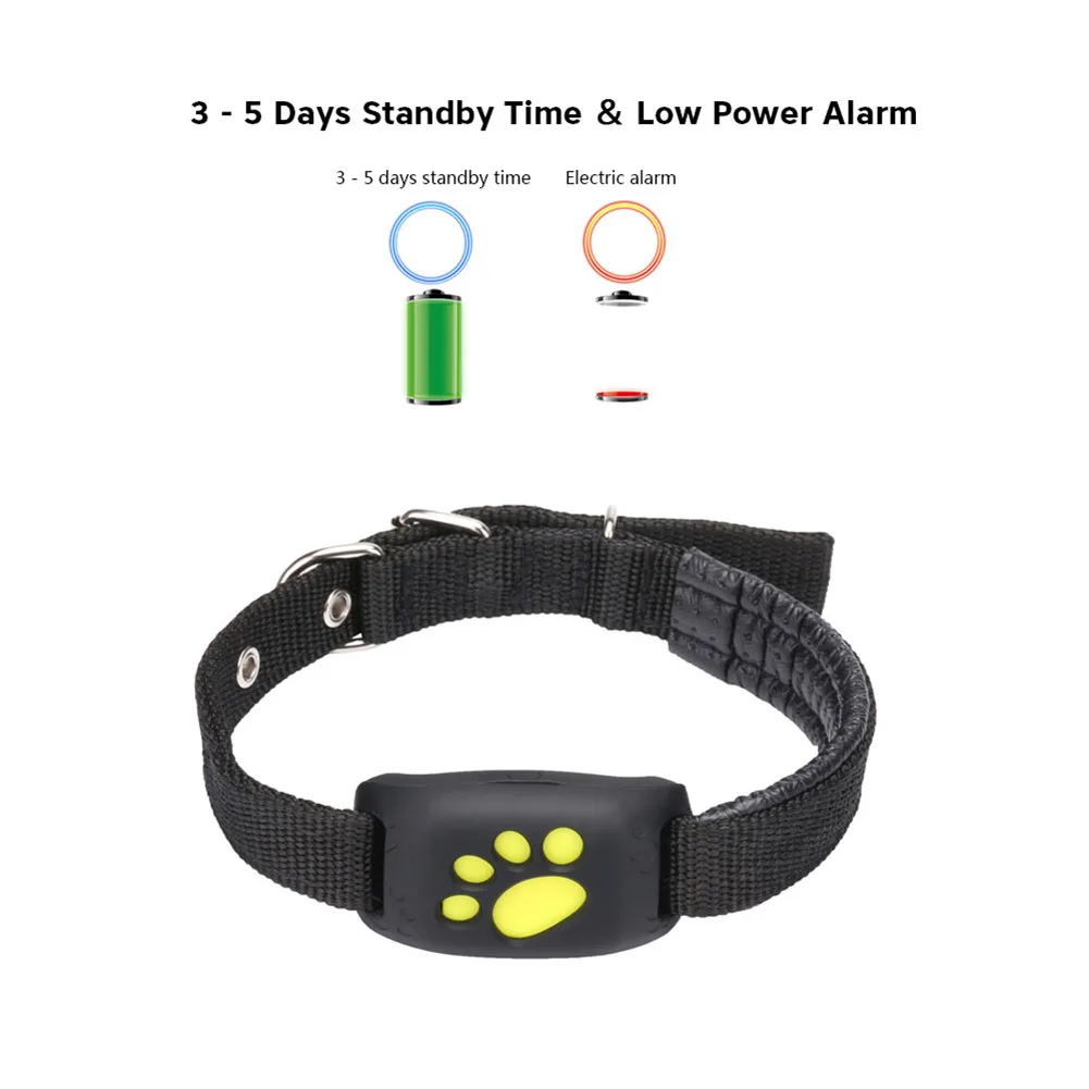 Impermeable mascotas GSM GPS Perro Rastreador localizador Rastreador de Finder para mascotas perro gato Real tiempo libre APP pista de alarma dispositivo