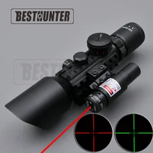 3 10X42E M9C Adjustable Rifle Scope Mounts Red Dot Tactical Optics Hunting font b Rangefinder b