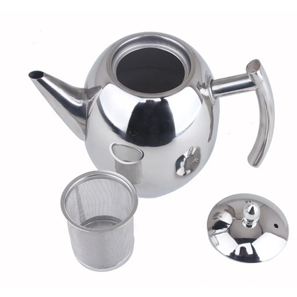 Чайник свадебный из нержавеющей стали 1 л с ситечком|stainless steel infuser|coffee teatool pot |