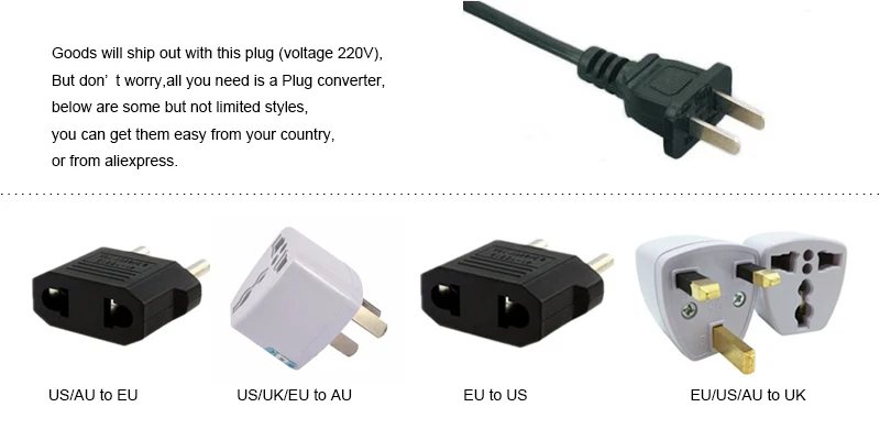 2-pin plug converter