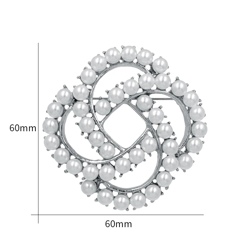 Baiduqiandu, одна деталь, Посеребренная Брошь на булавке, имитация жемчуга, броши для женщин, булавка на лацкане, женское ювелирное изделие