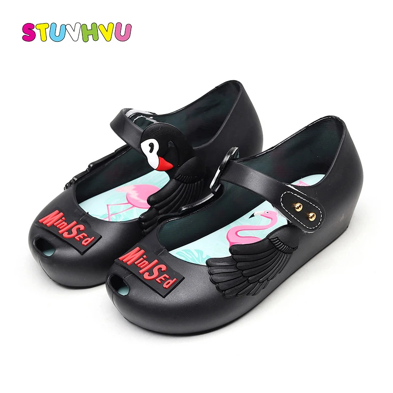 

Toddler Girls Shoes Mini Sed Kid Shoes Soft Sole Breathable Fragrant Jelly Shoes for Girls Sandals Cartoon Flamingo Print Sandal