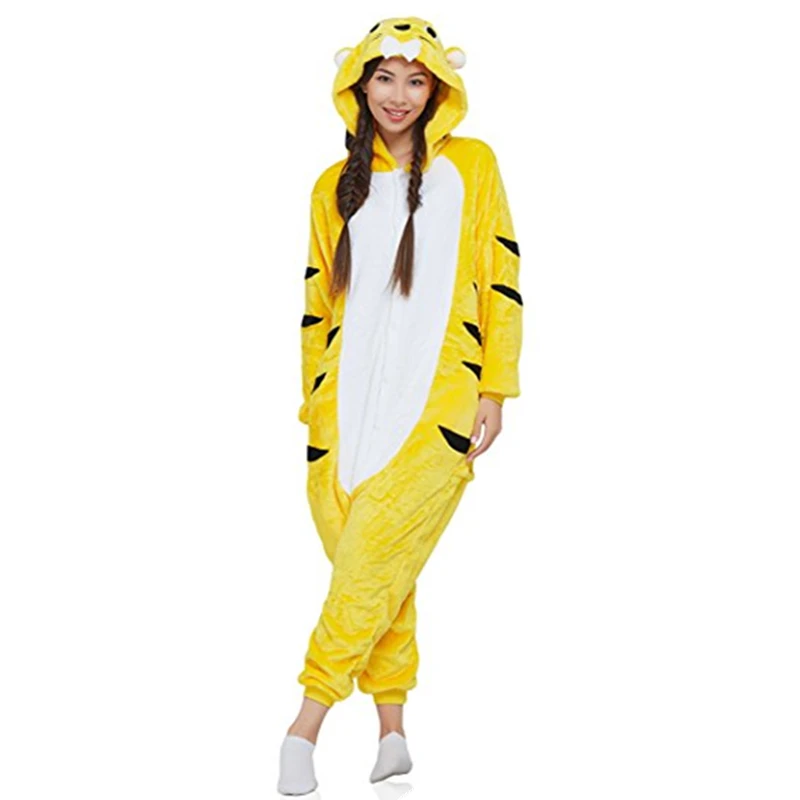 Tiger Animal Onesie Pajamas Plush Onsie One Piece Costume on Aliexpress