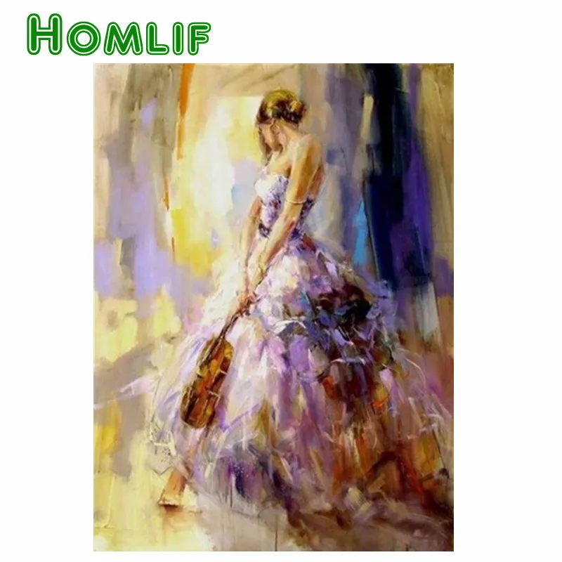 

new Needlework Embroidery Violin 5D DIY Full Musical Instrument Diamond Painting Cross Stitch Round Rhinestone Decoration Gifts