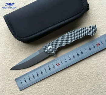 

NIGHTHAWK 0452 D2 blade TC4 titanium Flipper Tactical ball bearing folding knife camping hunting outdoor survival knives EDCtoo